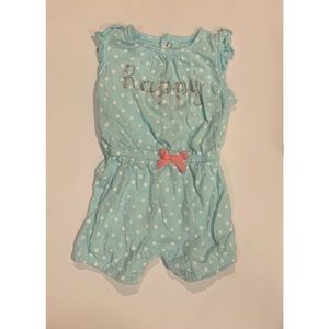 Babygirl Polka Dot Romper - Happy